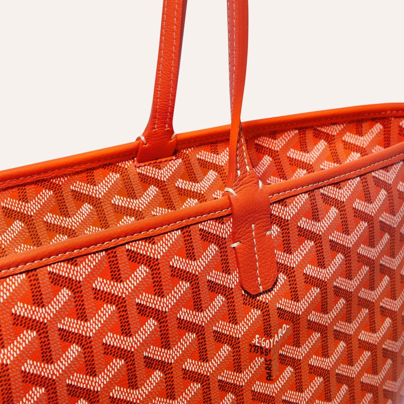Goyard Artois Tote MM Orange Goyardine Canvas & Chevroches Calfskin Palladium Hardware - Image 3